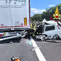 Terribile incidente sull'A30, uomo trasferito in codice rosso in ospedale 