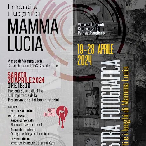 Locandina mostra fotografia "I monti e i luoghi di Mamma Lucia"