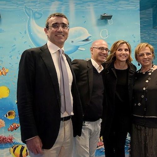 Al Ruggi di Salerno il bunker acquario garden hospital inaugurato da Lorella Cuccarini