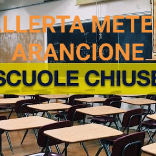 Allerta meteo arancione, domani 29 novembre scuole chiuse a Cava de' Tirreni 