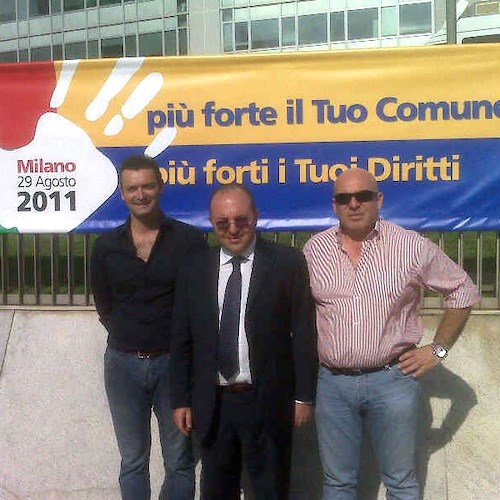 La delegazione cavese a Milano: Senatore, Galdi e Landolfi