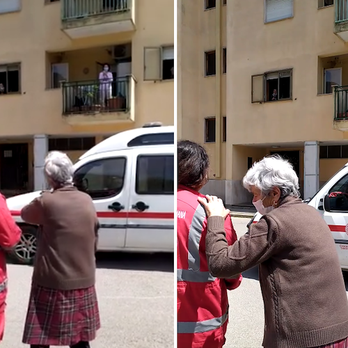 Anziana sordomuta chiede vedere la famiglia in quarantena: la Croce Rossa di Cava esaudisce il suo desiderio