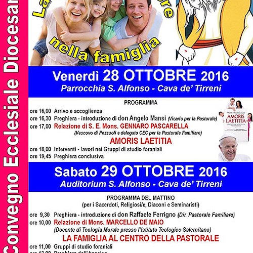 Arcidiocesi Amalfi – Cava de’ Tirreni: 28-29 ottobre convegno ecclesiale su ‘Amoris Laetitia’
