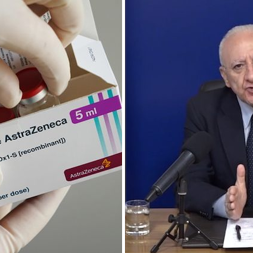 AstraZeneca, prosegue vaccinazione in Campania. De Luca: «Evitiamo clima di angoscia»