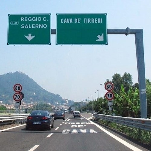 Autostrada A3: chiude per due notti il tratto Salerno-Cava de' Tirreni