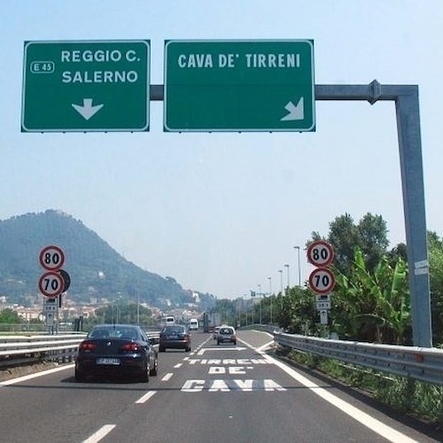 Autostrada A3: chiuso per quattro notti il tratto Cava de' Tirreni - Salerno