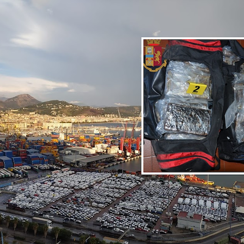 Blitz antidroga al porto di Salerno: sequestrati 65.5 kg di cocaina pura