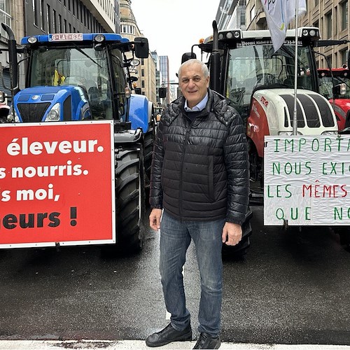 Bruxelles, Caputo alla manifestazione del mondo agricolo europeo: «Basta misura tampone in agricoltura»<br />&copy; Nicola Caputo