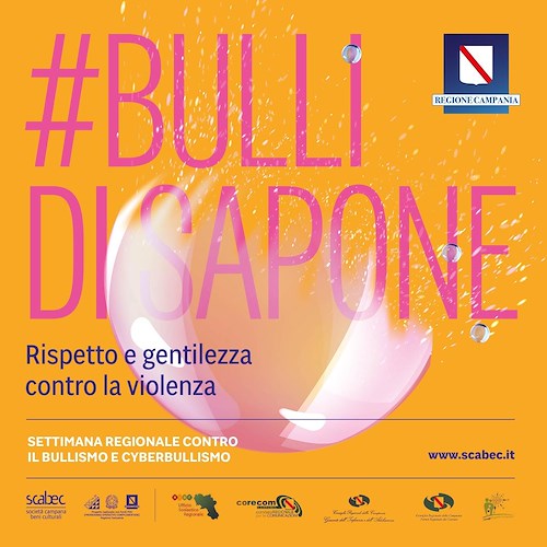 "Bulli di sapone", una challenge per le scuole organizzata dalla Regione Campania contro il bullismo