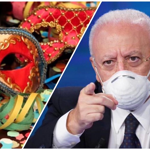 Campania, De Luca firma ordinanza di Carnevale: vietate feste e cortei in luoghi pubblici e privati