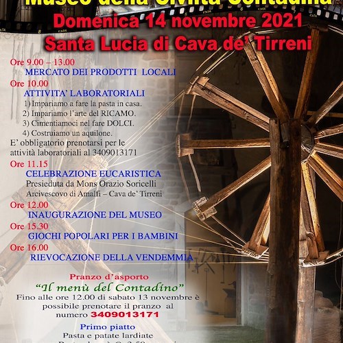Cava de' Tirreni, 14 novembre l'inaugurazione del Museo della Civiltà Contadina