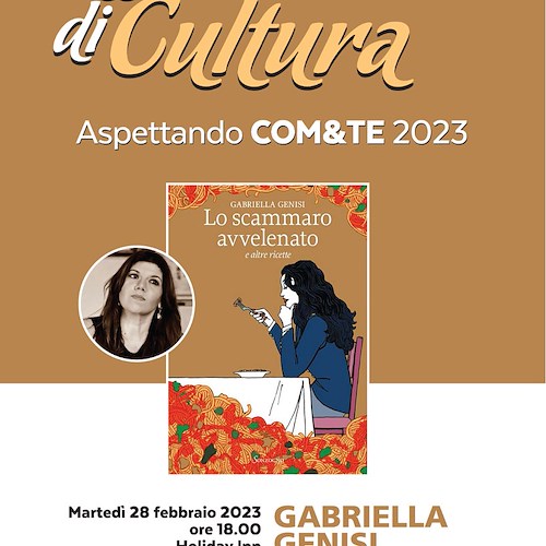 Cava de' Tirreni, 28 febbraio ospite di aspettando Com&Te Gabriella Genisi