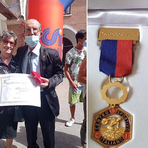 Cava de' Tirreni: ad Alfonso Civetta il premio "Discobolo d' Oro al Merito CSI"