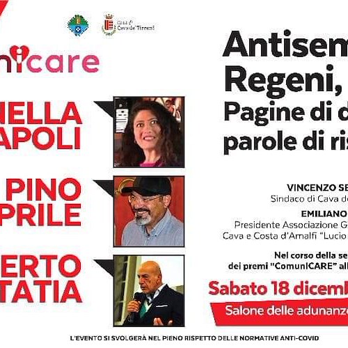 Cava de' Tirreni: ad Antonella Napoli, Pino Aprile e Roberto Matatia i premi “ComunICARE”