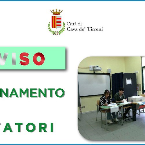 Cava de' Tirreni, albo scrutatori di seggio elettorale: al via le iscrizioni