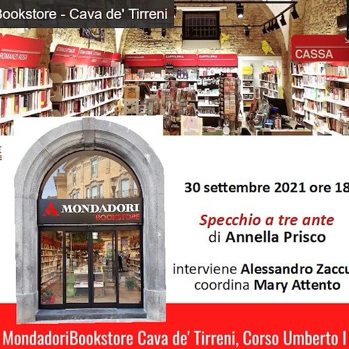 Cava de' Tirreni: alla libreria Mondadori la presentazione del libro “Specchio a tre ante” 