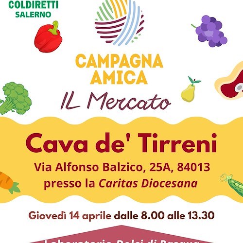 Cava de' Tirreni, domani 14 aprile "Campagna amica" e "Dolci di Pasqua"