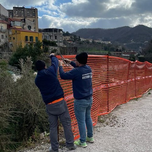 Cava de' Tirreni: iniziati lavori di messa in sicurezza di via Cinque