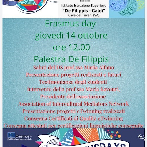 Cava de' Tirreni, liceo "De Filippis Galdi" all’Erasmus day 