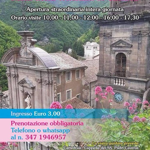 Cava de' Tirreni, per la Festa della Mamma Abbazia Benedettina aperta per l'intera giornata 