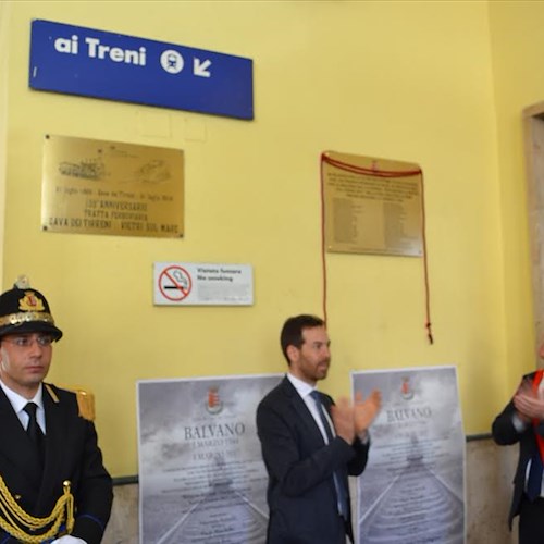 Cava de' Tirreni ricorda le vittime di Balvano, scoperta targa alla stazione