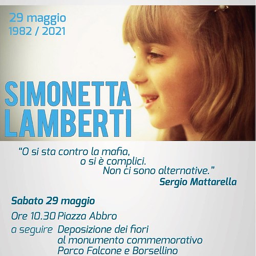 Cava de' Tirreni ricorda Simonetta Lamberti a 39 anni dalla sua morte: ecco le iniziative in programma 