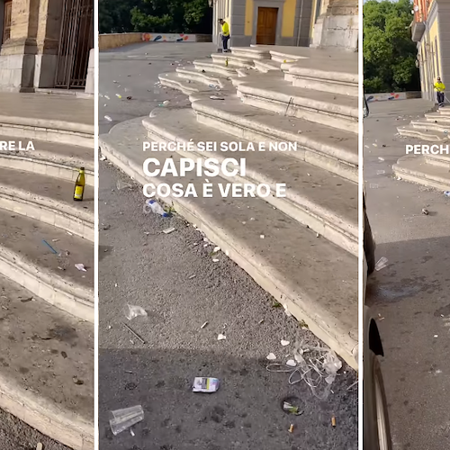 Cava de' Tirreni, scale del Convento coperte da rifiuti: l'amarezza di fra Pietro Isacco sui social
