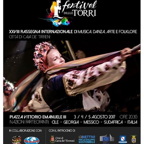 Cava de' Tirreni, tutto pronto per il “XXVIII Festival delle Torri”: dal 3 al 6 agosto sarà cooperazione tra popoli