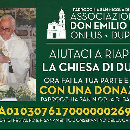 Cava: l'associazione Don Emilio Papa lancia raccolta per riaprire chiesa di Dupino 
