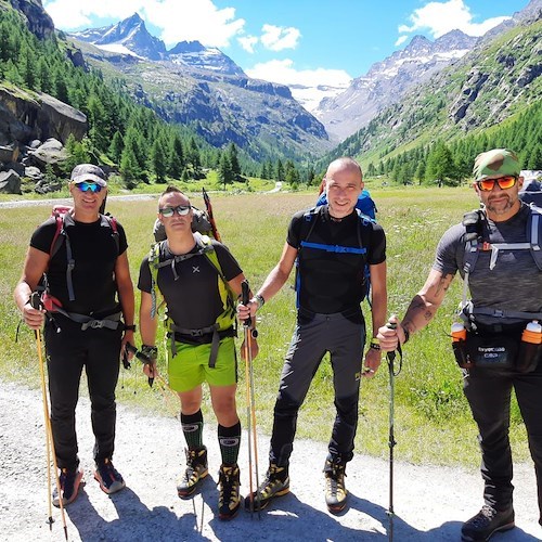 Cava, l'impresa dei soci fondatori di "Amici di Monte Finestra": conquistata la vetta del Gran Paradiso