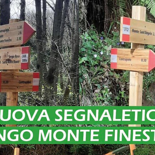 Cava, nuova segnaletica per Monte Finestra: la soddisfazione di Narbone (Pd)
