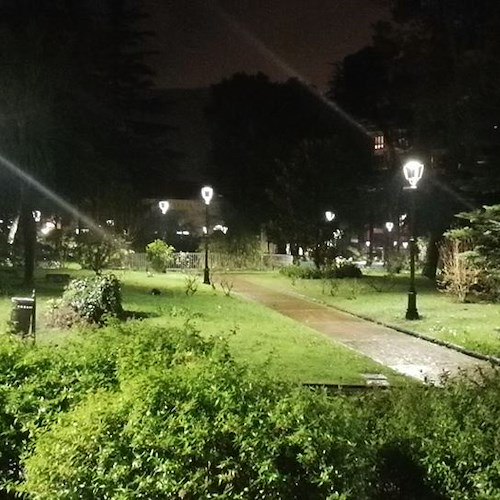 Cava, parco Falcone e Borsellino riconvertito a luci LED