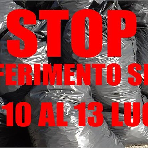 Cava, stop conferimento rifiuti dal 10 al 13 luglio