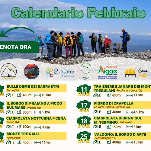 “CavaFelix” ed “Explorer Campania” organizzano un febbraio di escursioni