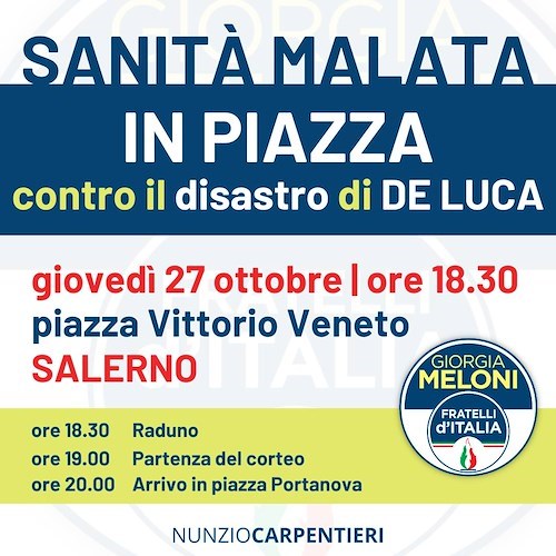 Code di ambulanze e disagi al "Ruggi", Fratelli d'Italia: «Giovedì in marcia contro il disastro sanitario di De Luca»