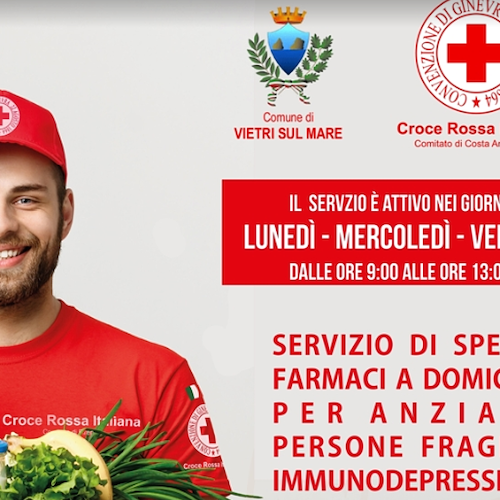 Croce Rossa per te: a Vietri sul Mare servizio di spesa e farmaci a domicilio per cittadini bisognosi 