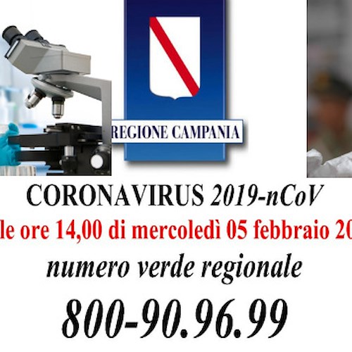 Cronavirus: Regione Campania istituisce numero verde informativo