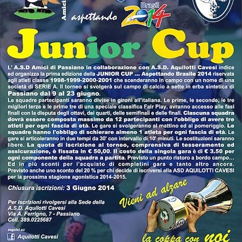Dal 9 al 23 giugno arriva la Junior Cup
