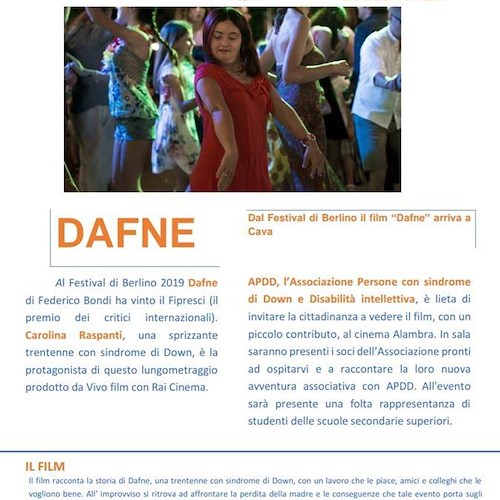 Dal Festival di Berlino a Cava: domani la presentazione del film "Dafne"