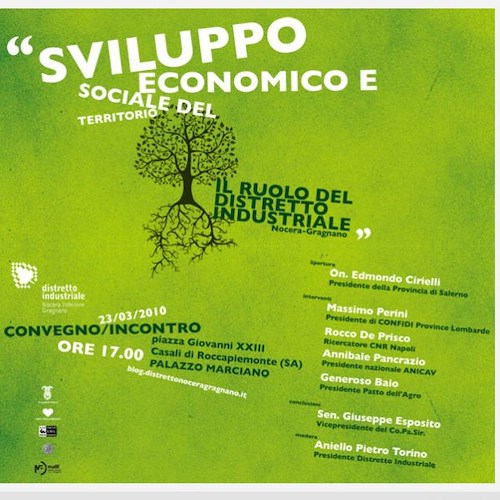 Distretto Industriale Nocera-Gragnano, convegno sullo sviluppo economico e sociale del territorio