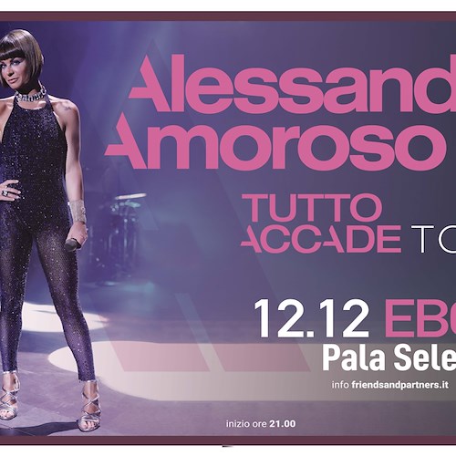 Eboli, 12 dicembre lo show di Alessandra Amoroso al PalaSele: biglietti ancora disponibili 
