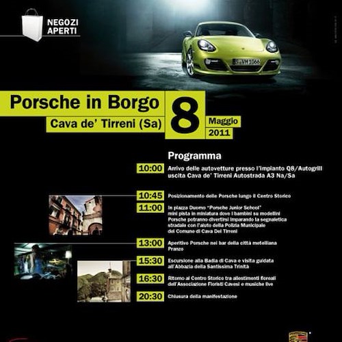 Eleganza e passione in mostra, domenica "Borgo in Porsche"
