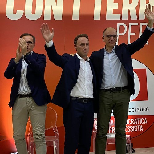 Enrico Letta a Salerno, Piero De Luca: «Insieme costruiremo l'Italia e il Sud del futuro» 