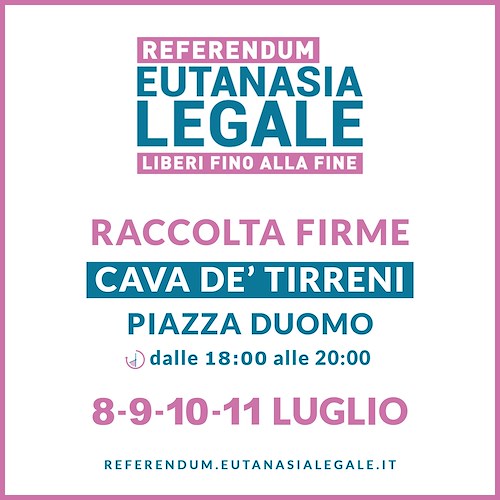 Eutanasia Legale, raccolta firme per il referendum a Cava de' Tirreni 