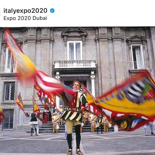 Expo 2020, la pagina ufficiale italiana celebra gli Sbandieratori e l'Abbazia di Cava de' Tirreni 
