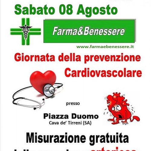 "Farma e Benessere", sabato 8 agosto giornata della prevenzione cardiovascolare