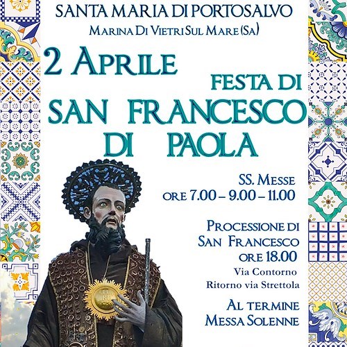 Festa di San Francesco Di Paola, oggi processione a Marina di Vietri sul Mare