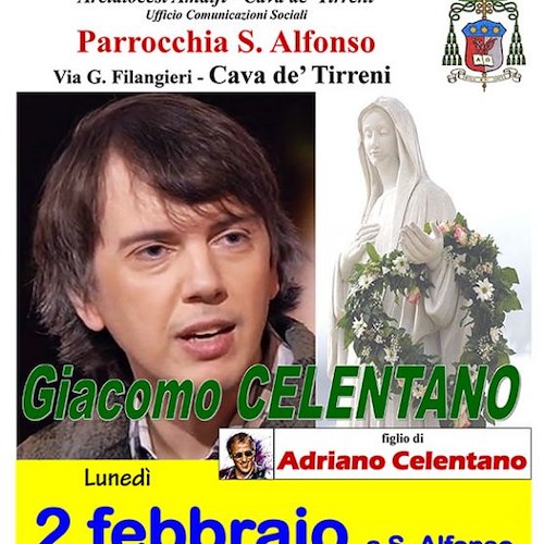 Giacomo Celentano lunedì 2 febbraio nella Chiesa di Sant'Alfonso