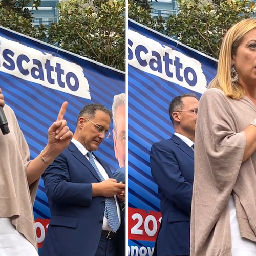 Giorgia Meloni a Battipaglia e Salerno: «Liberiamo la Campania da De Luca, è un monarca cabarettista»