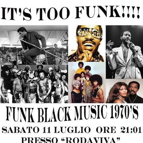 "It's too funk", sabato in vinile al Rodaviva